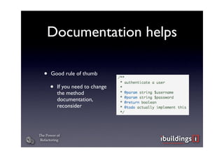 The Power of Refactoring