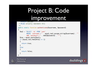 The Power of Refactoring
