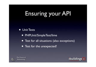 The Power of Refactoring