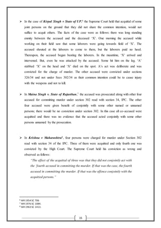 Indian Penal Code : Muder Case Critical Analysis | DOCX