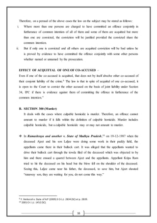 Indian Penal Code : Muder Case Critical Analysis | DOCX