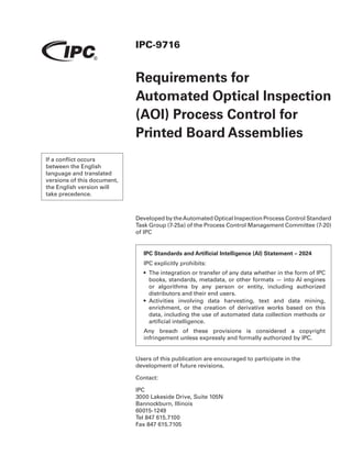 IPC-9716_2024 Requirements for Automated Optical Inspection (AOI ...