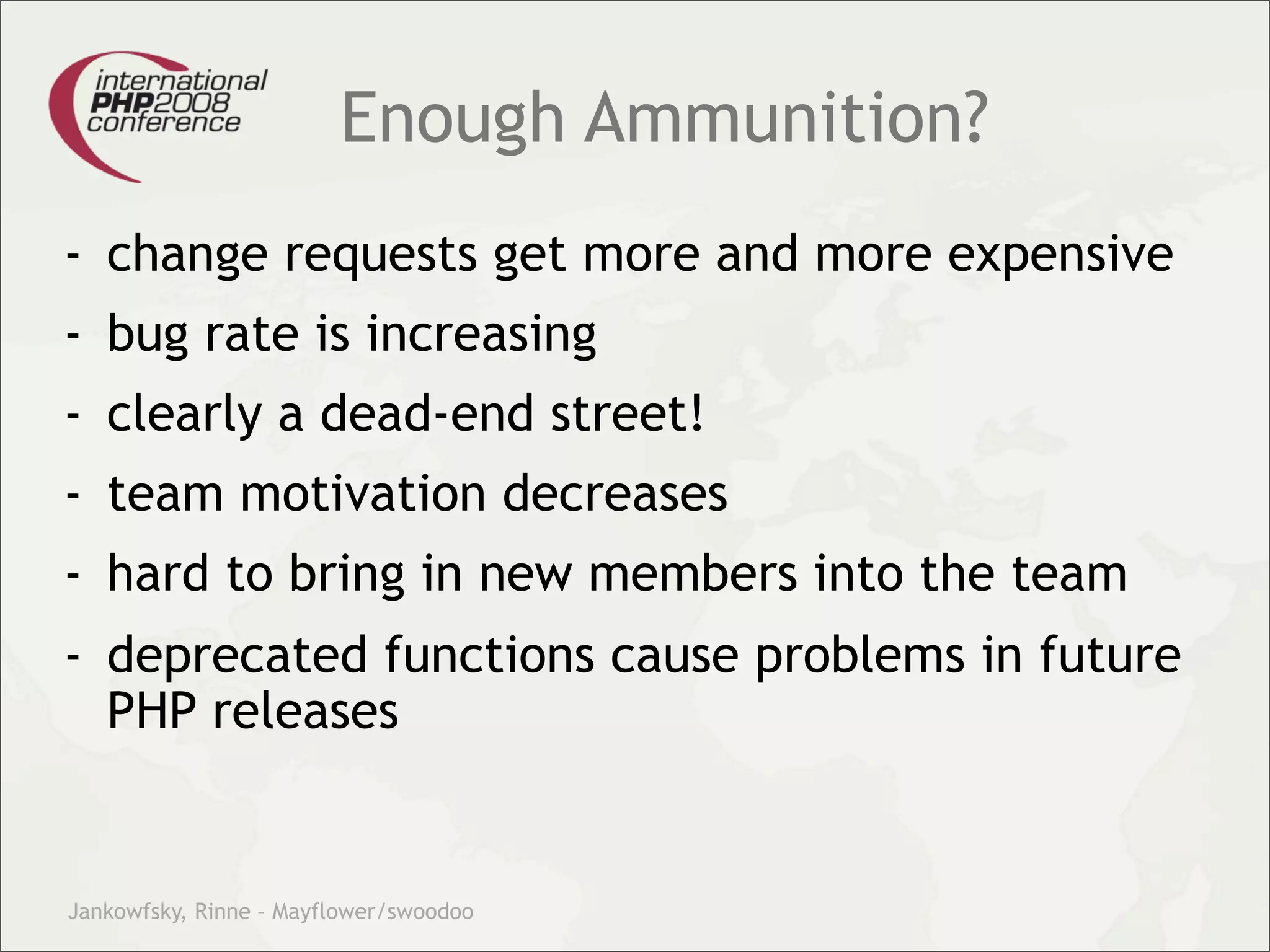 Theory and practice – migrating your legacy code into our modern test driven development world.