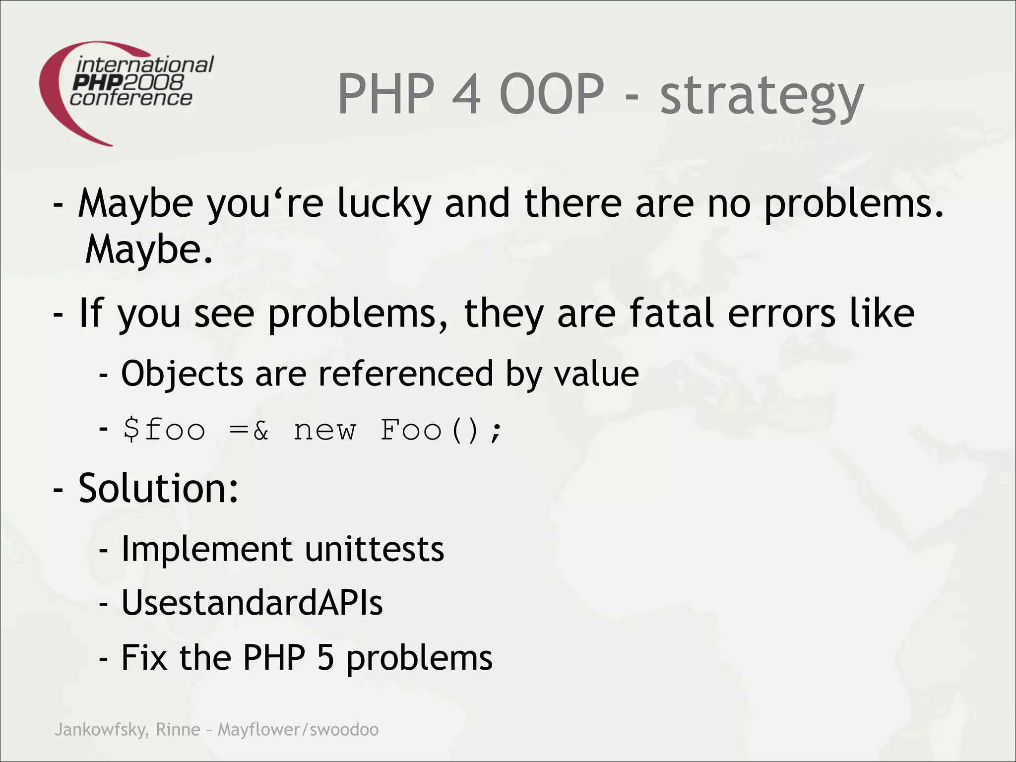 Theory and practice – migrating your legacy code into our modern test driven development world.
