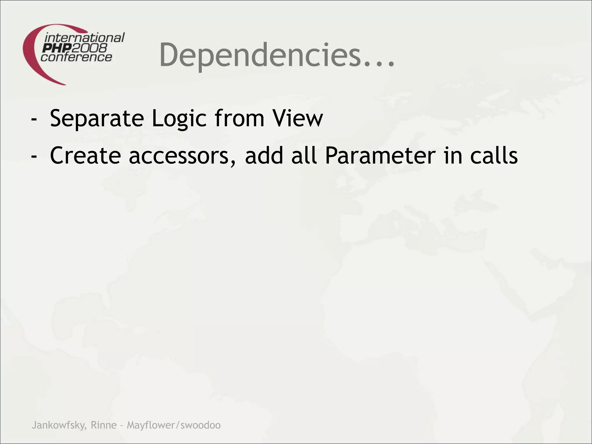 Theory and practice – migrating your legacy code into our modern test driven development world.