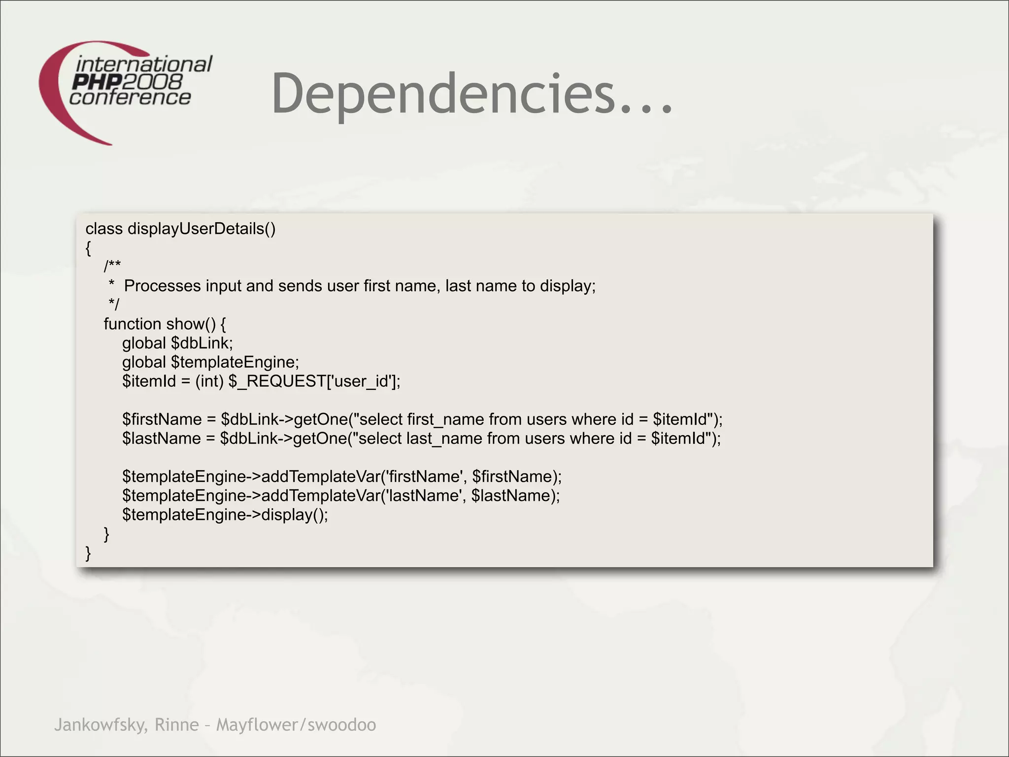 Theory and practice – migrating your legacy code into our modern test driven development world.
