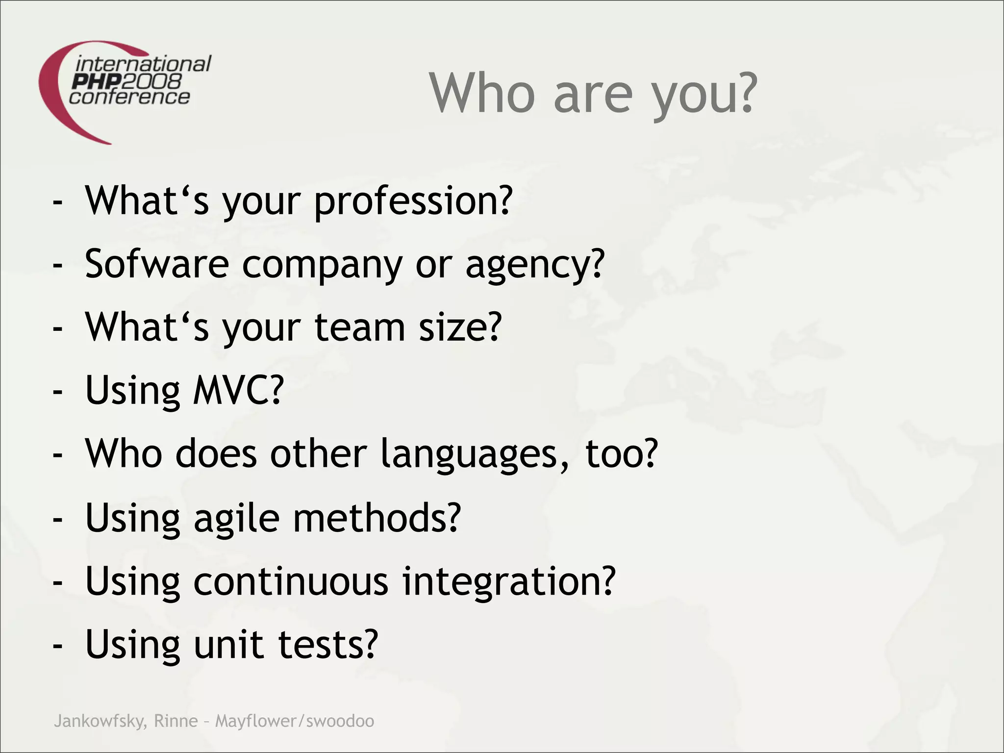 Theory and practice – migrating your legacy code into our modern test driven development world.