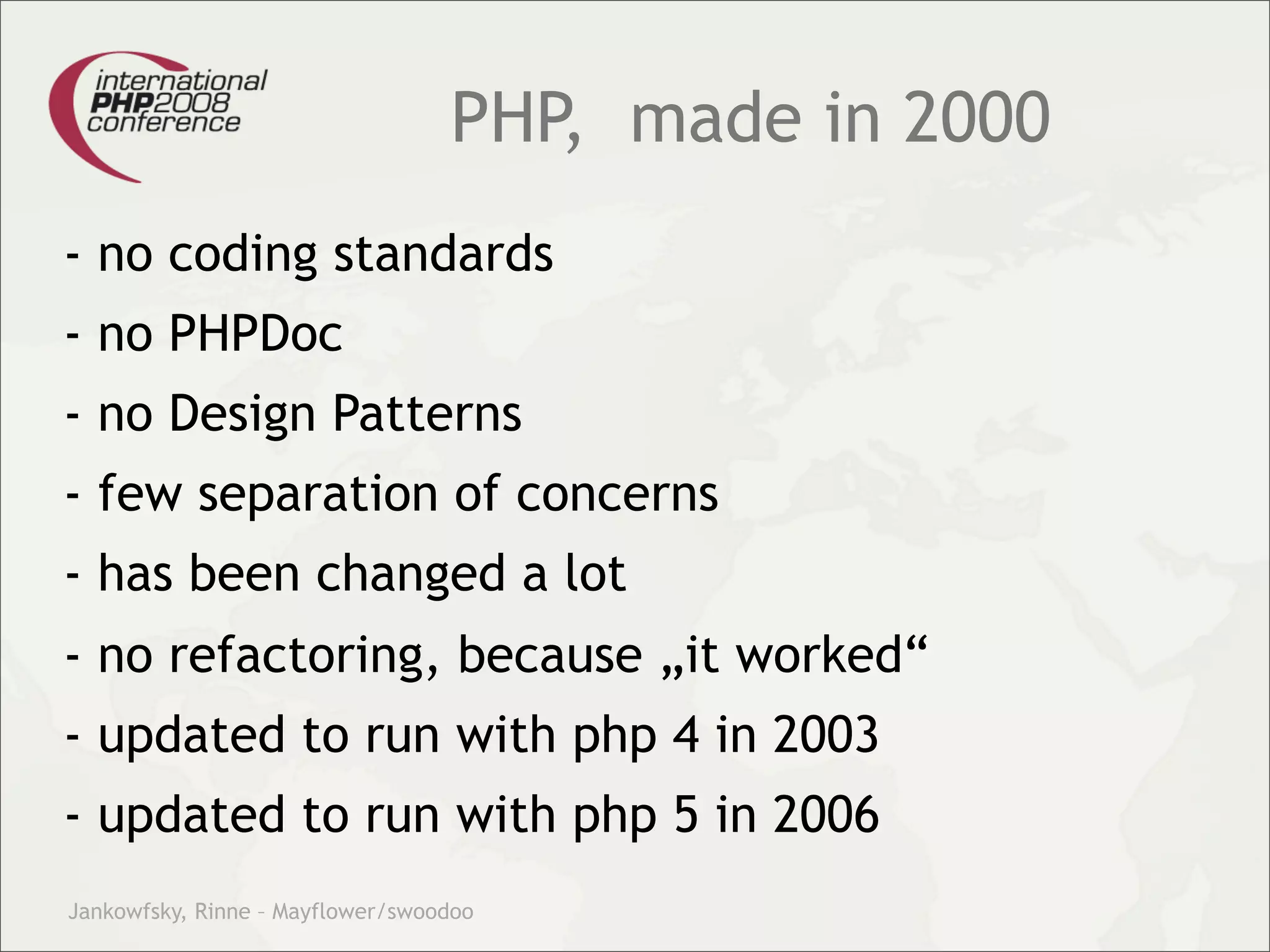 Theory and practice – migrating your legacy code into our modern test driven development world.