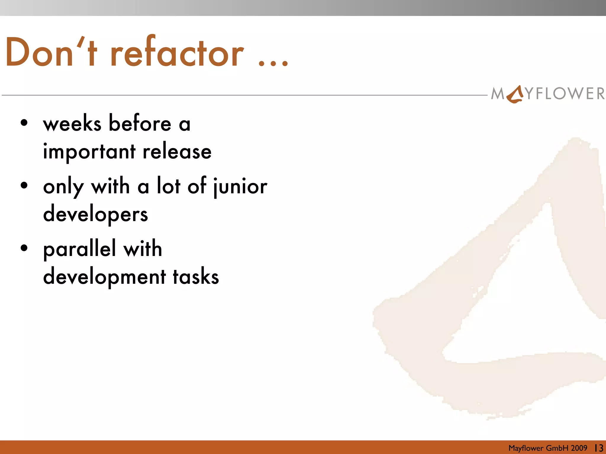 Professional Refactoring