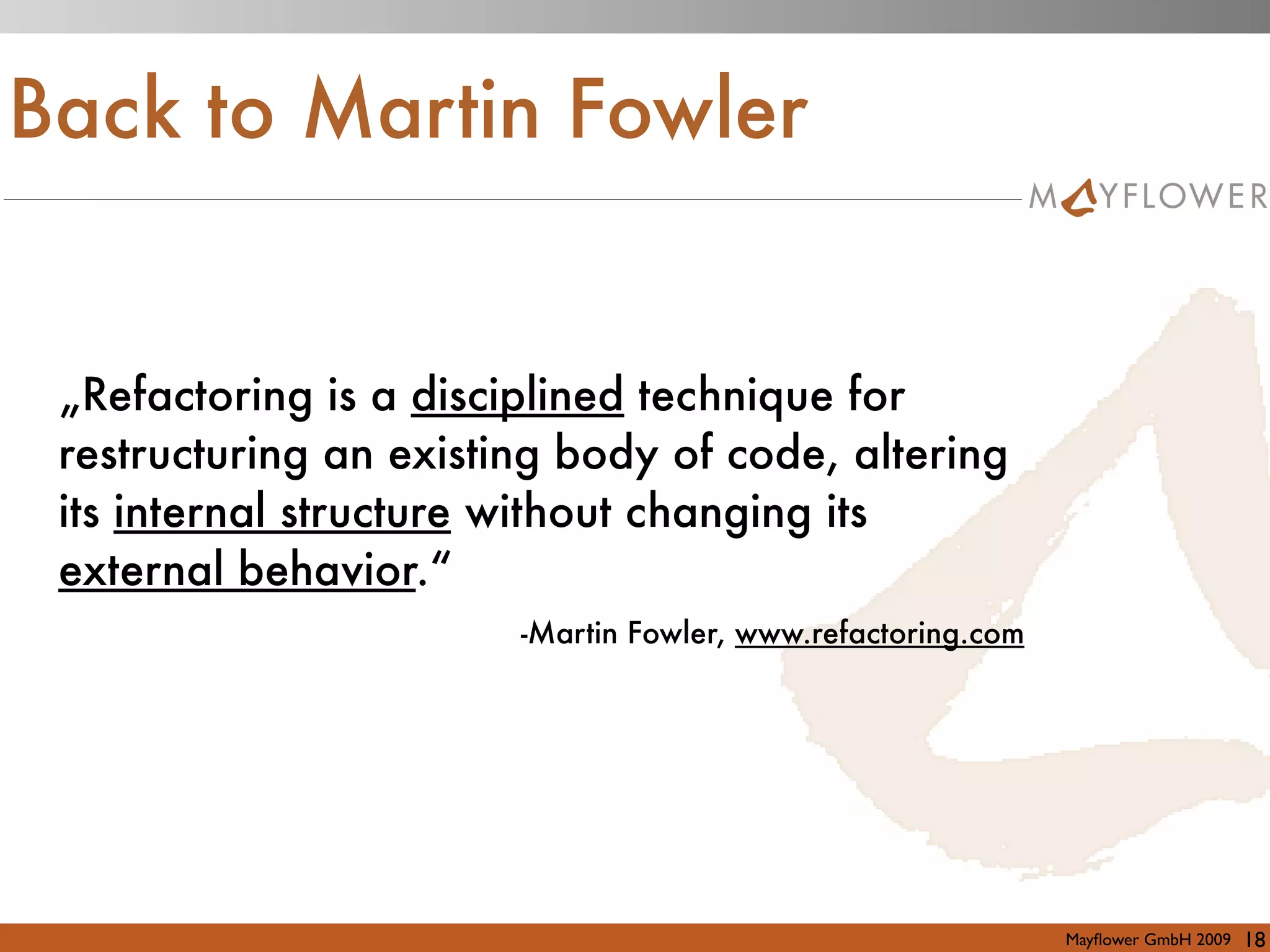Professional Refactoring