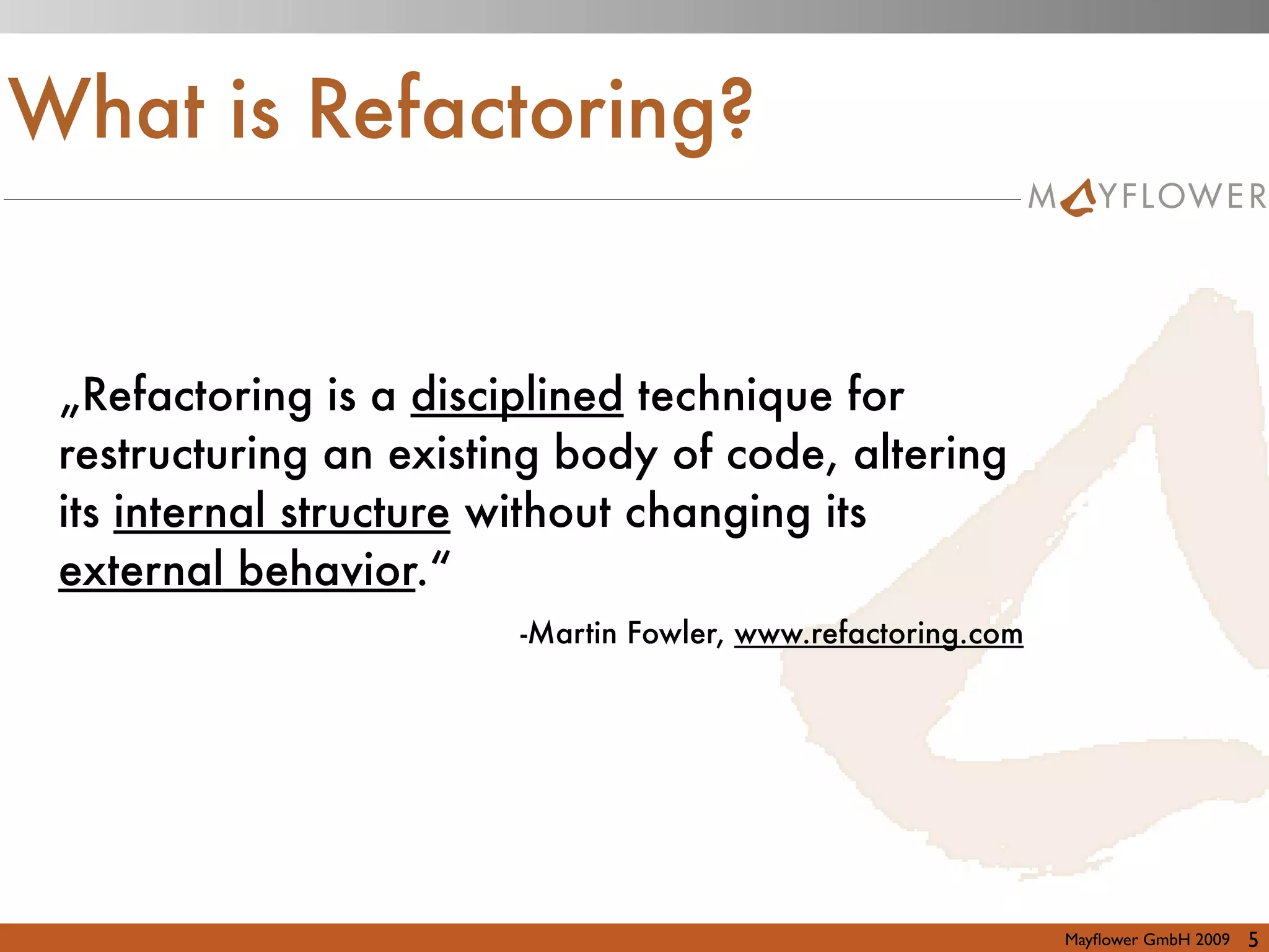 Professional Refactoring