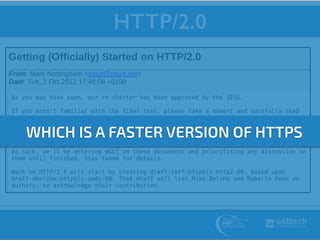 HTTP is definitely here to stay, 
semantics won’t change 
 