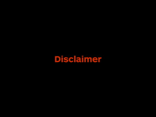 Disclaimer
 