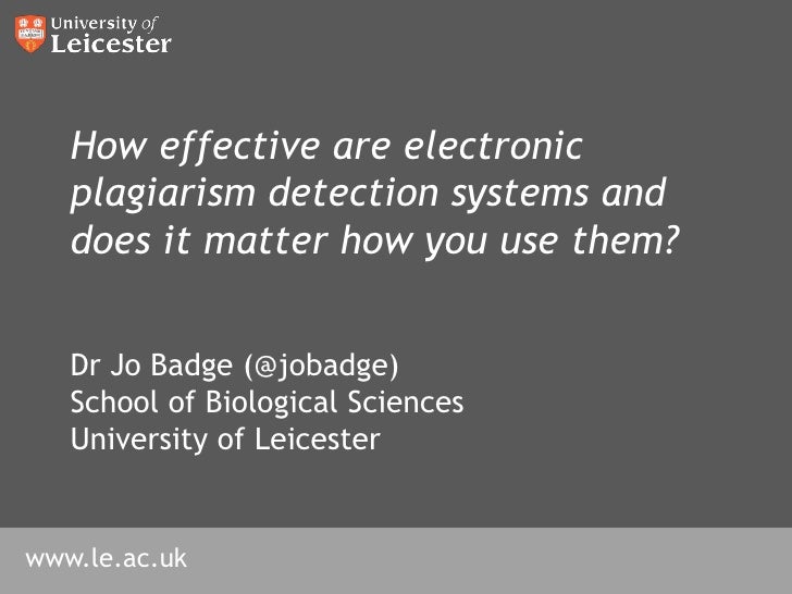 Plagiarism detection system
