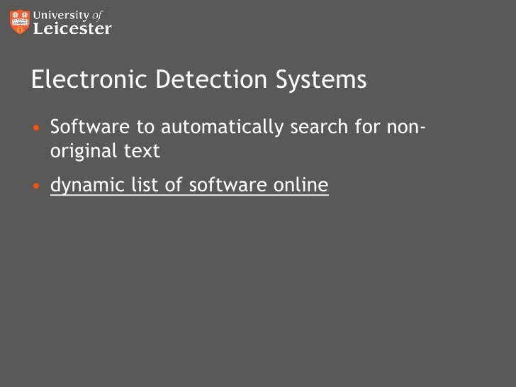 Plagiarism detection system