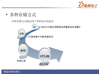 • 多种存储方式
 多种存储方式满足用户多样化应用需求
 