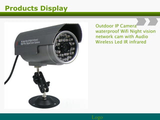 Products Display Outdoor IP Camera waterproof Wifi Night vision network cam with Audio Wireless Led IR infrared 