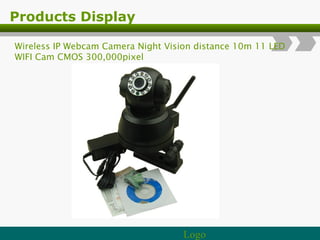 Products Display Wireless IP Webcam Camera Night Vision distance 10m 11 LED WIFI Cam CMOS 300,000pixel 