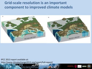 Grid-scale resolution is an important
component to improved climate models
IPCC 2013 report available at:
http://www.climatechange2013.org/report/full-report/
 