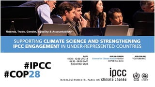 Supporting Climate Science and strengthening IPCC engagement in under-represented countries