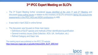Slcf IPCC TFI work on Methodology Report on Short-lived Climate Forcers ...