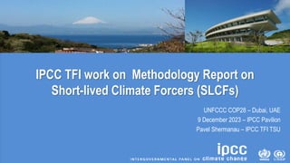 IPCC TFI work on Methodology Report on
Short-lived Climate Forcers (SLCFs)
UNFCCC COP28 – Dubai, UAE
9 December 2023 – IPCC Pavilion
Pavel Shermanau – IPCC TFI TSU
 