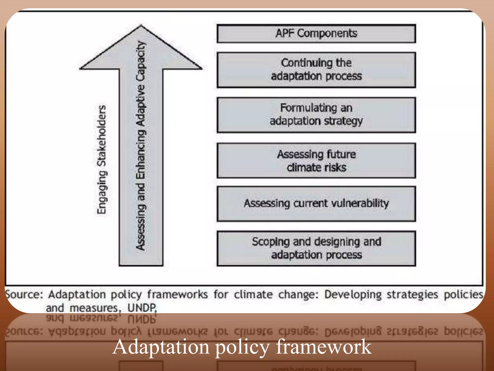 Adaptation policy framework
 