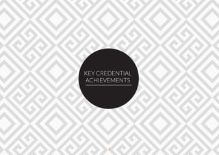 KEY CREDENTIAL
ACHIEVEMENTS
2
 