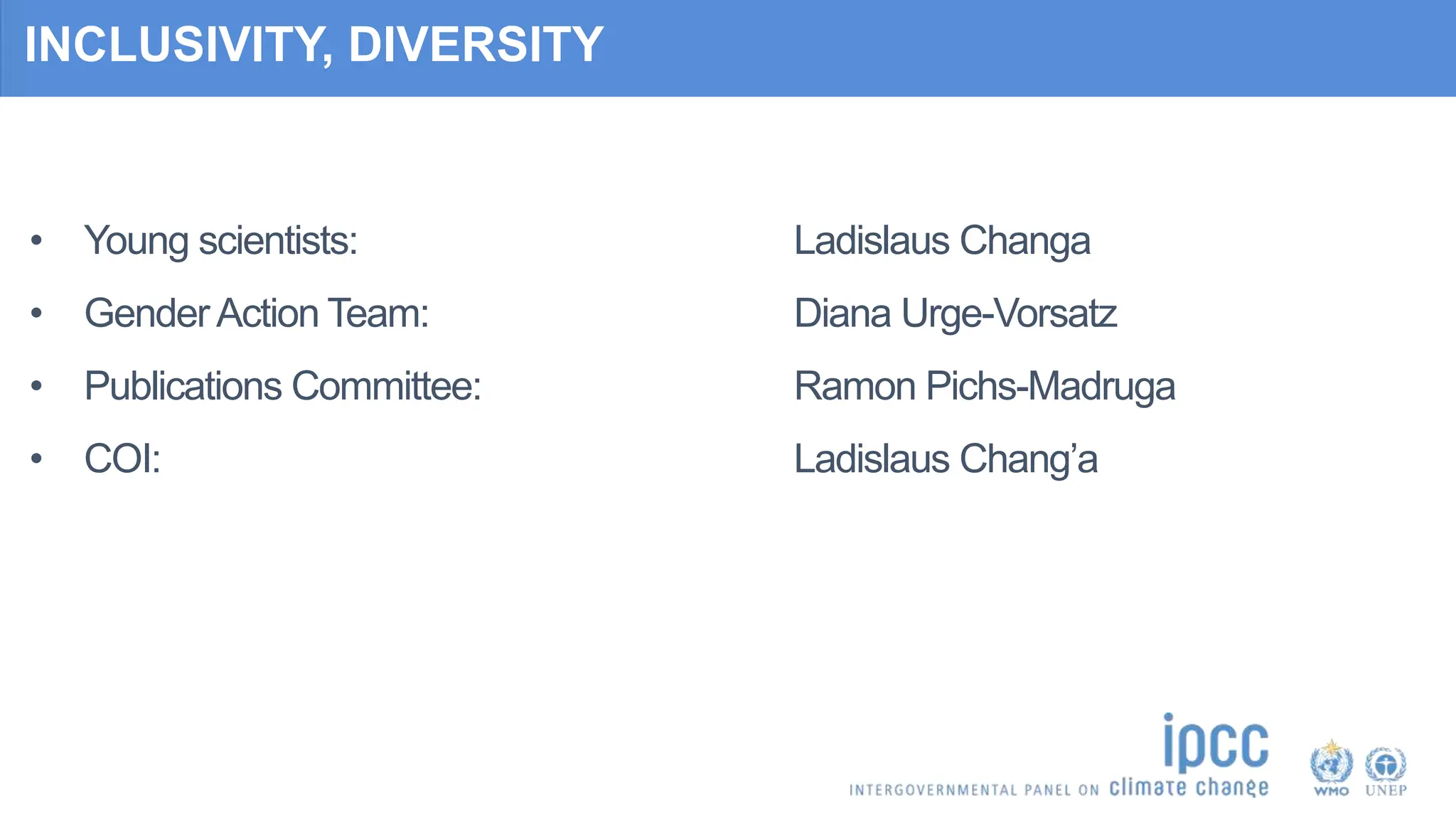 AR7 roles of IPCC Vice Chairs PPT
