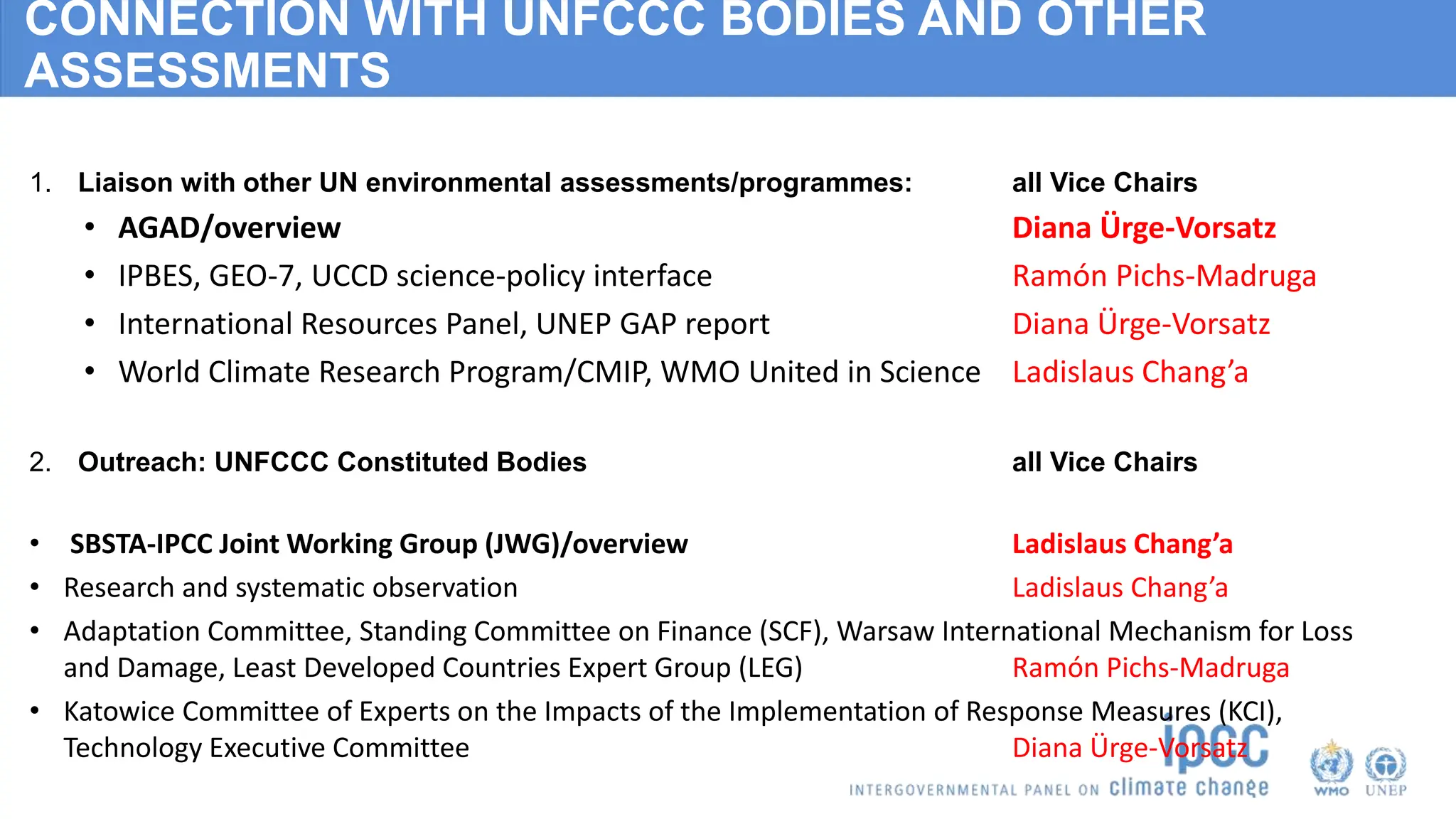 AR7 roles of IPCC Vice Chairs PPT