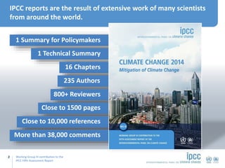 Working Group III contribution to the
IPCC Fifth Assessment Report
1 Summary for Policymakers
1 Technical Summary
16 Chapt...