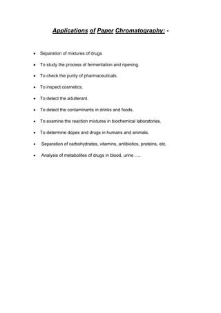 paper chromatography project class 12 | PDF