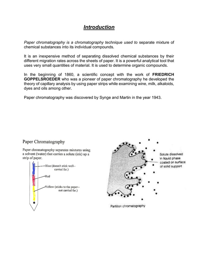 paper chromatography project class 12