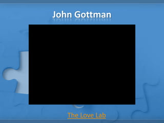 John Gottman




   The Love Lab
 