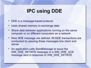 IPC mechanisms in windows | PPT