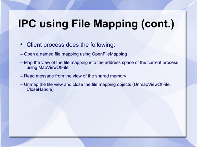 IPC mechanisms in windows | PPT
