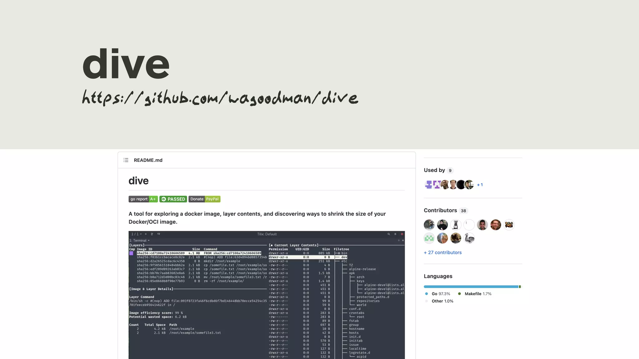 dive https://github.com/wagoodman/dive 