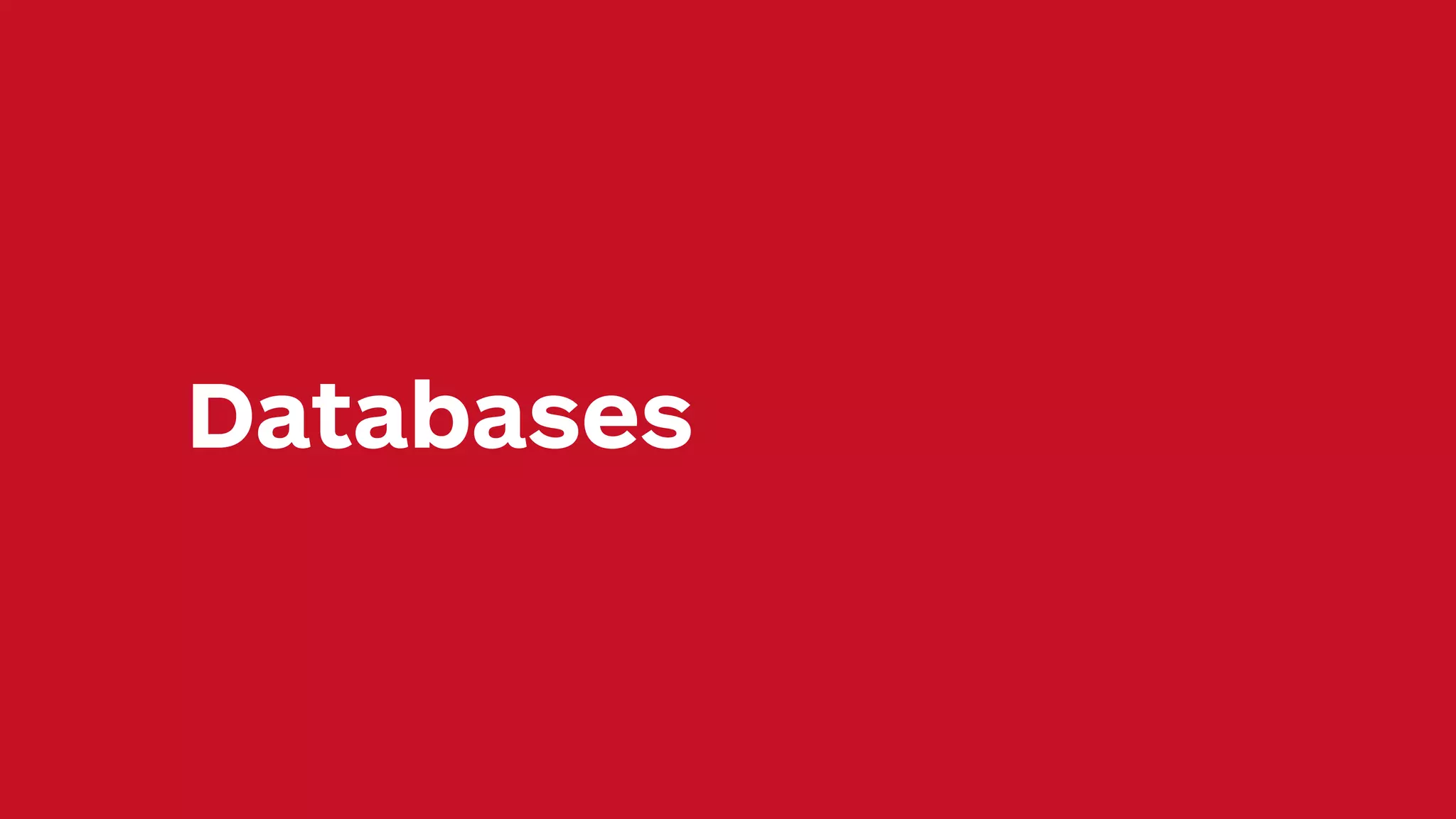 Databases 