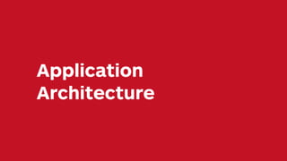 Application
Architecture
 