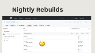 Nightly Rebuilds
🙄
 