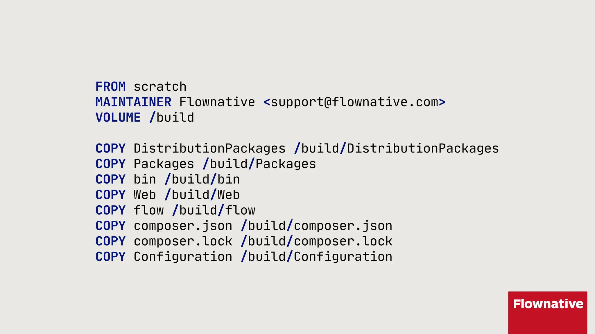 FROM scratch
MAINTAINER Flownative <support@flownative.com>
VOLUME /build
COPY DistributionPackages /build/DistributionPackages
COPY Packages /build/Packages
COPY bin /build/bin
COPY Web /build/Web
COPY flow /build/flow
COPY composer.json /build/composer.json
COPY composer.lock /build/composer.lock
COPY Configuration /build/Configuration
 