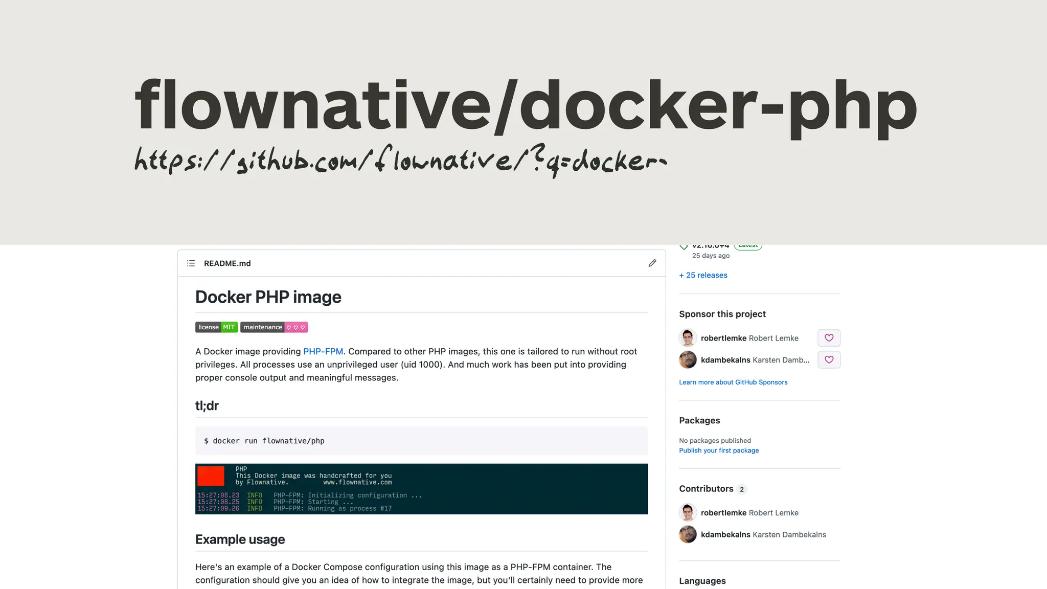 https://github.com/flownative/?q=docker-
flownative/docker-php
 