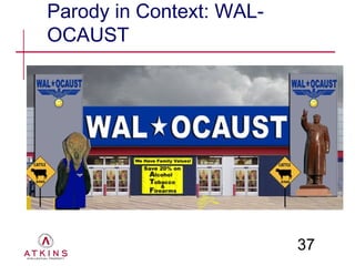 Parody in Context: WAL-
OCAUST




                          37
 