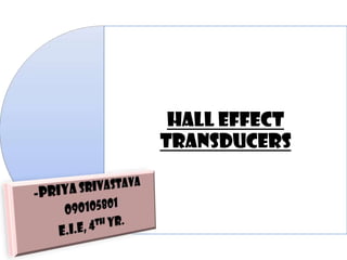 HALL EFFECT
TRANSDUCERS
 