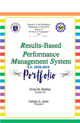 Republic of the Philippines
Department of Education
Region II
Division of Tuguegarao
City
Gosi National High
School
Elvira M. Malihan
Teacher III
Carmen A. Acain
Principal I
 