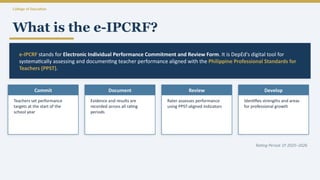 Comprehensive Guide to DepEd's e-IPCRF Teacher Performance Tool for SY ...