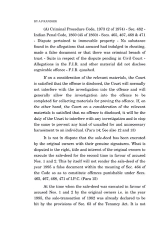IPC section 406 & 420 difference by a p randhir | PDF