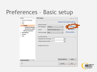Preferences – Basic setup
 