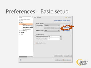 Preferences – Basic setup
 