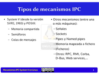 Mecanismos IPC system V en Linux | PDF